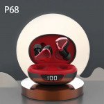 Wholesale TWS Stereo 9D Sound True Wireless Earbuds Touch Control Bluetooth Wireless Headset P68 (Black-Red)